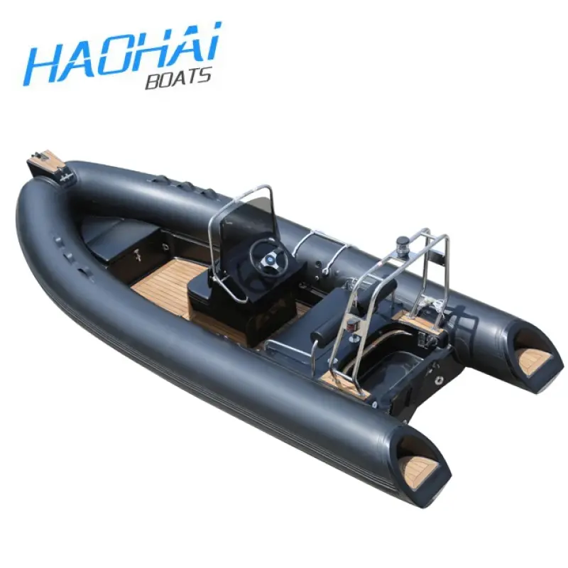 Factory RIB 4.8m Double Hull Fiberglass Inflatable Fishing Nait Speed Rib Boat