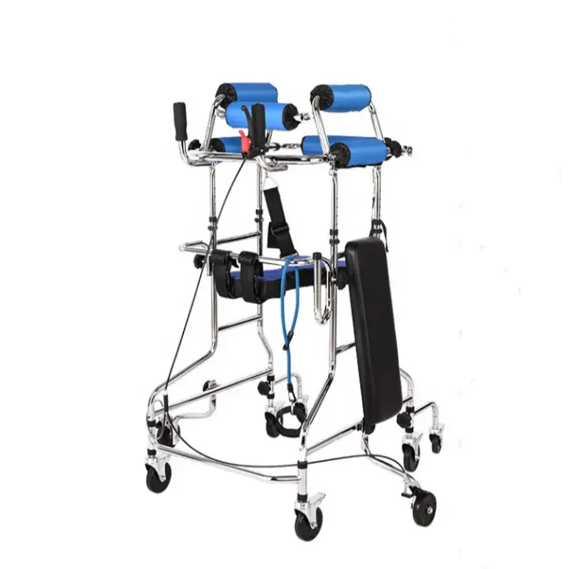 Folding Walking Aids Steel Frame Walkers Adult for Disabled Rehabilitation Therapy Supplies