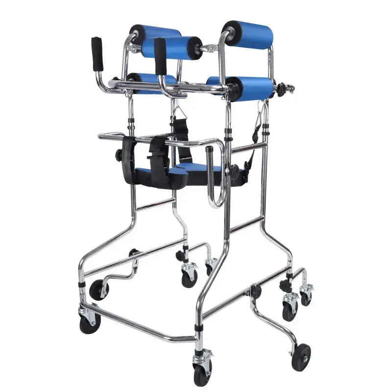 Folding Walking Aids Steel Frame Walkers Adult for Disabled Rehabilitation Therapy Supplies