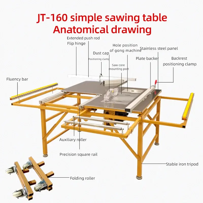 LB 120 Furniture Cutting Machine Sliding Table Saw Manual electric Lift Saw Head Machine