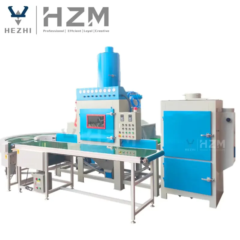 Automatic Roller Conveyor Belt Type Sandblasting Machine: