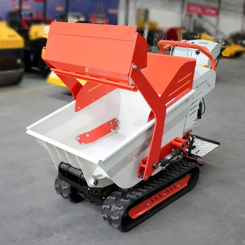 Hydraulic Tracked Gasoline Mini Dumper 800 Kg 500 Kg 1000 Kg Skip Loader Dumpers With Epa Euro 5