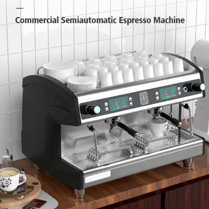 Double Head Automatic Stainless Steel Espresso Coffee Machine