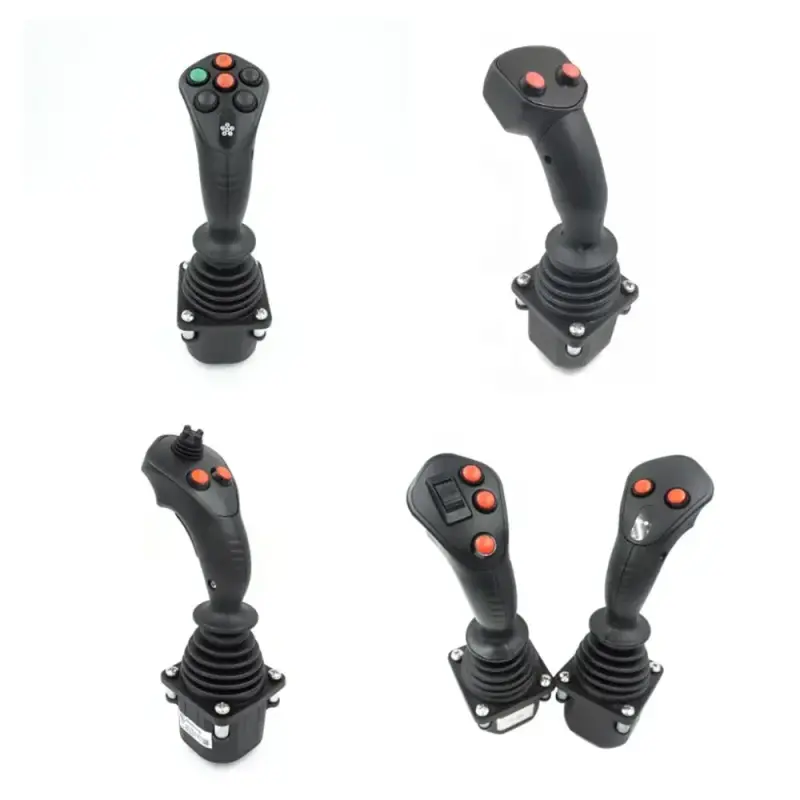 Construction Machine Potentiometer Electrical Hall Effect Industrial Joystick Used In Cranes Loaders Forklifts