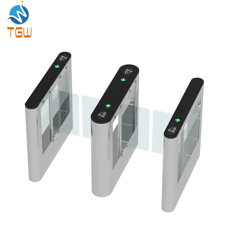 Security Alarm Speed Turnstile with RFID Card Reader Flap Gate