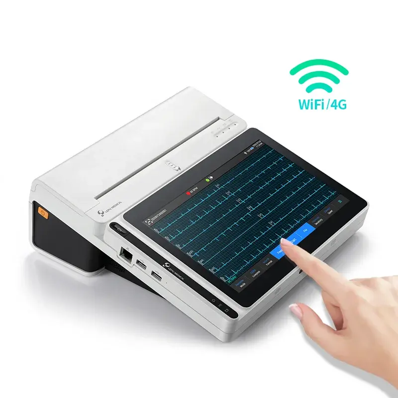 Lepu Network or Usb Printer Portable Ecg Machine 12 Channel