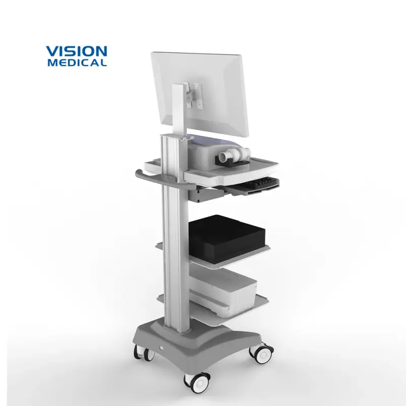 Height Adjustable  Medical Trolley Hospital ABS