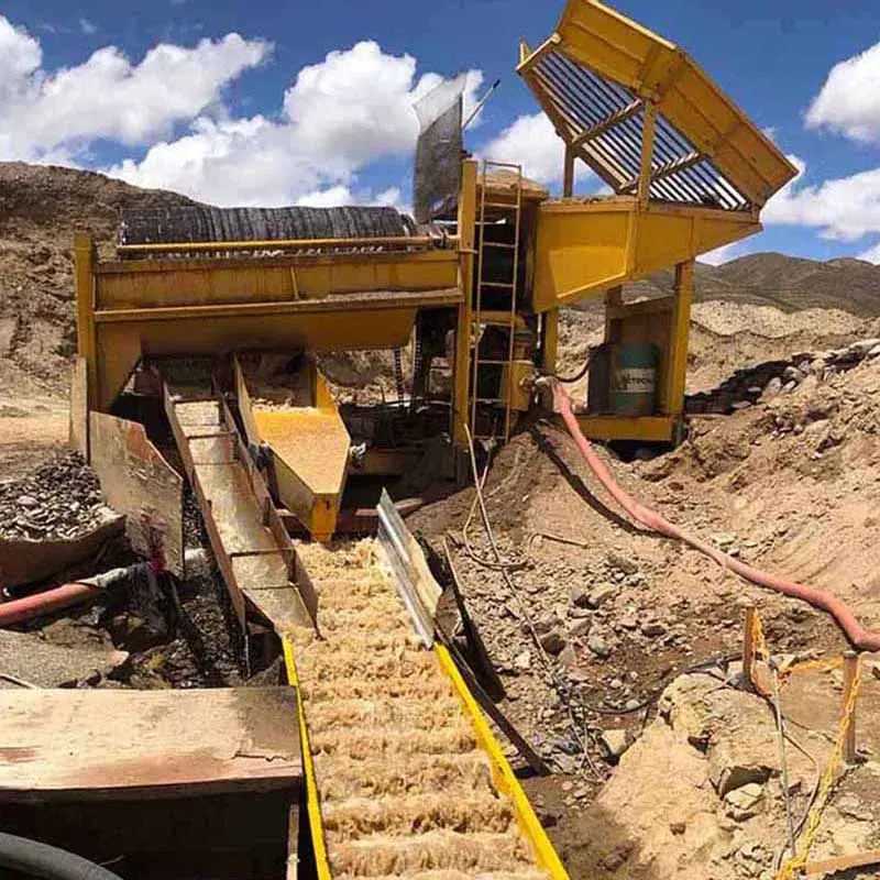 Mobile Gold Trommel Washing Plant Alluvial Gold Mining Machinery Equipment Gravity Separator