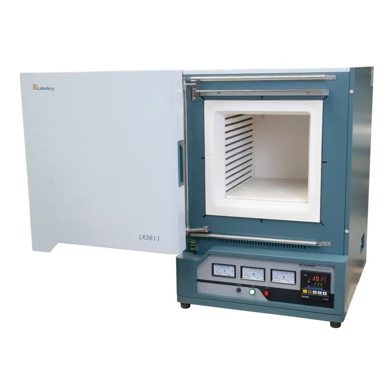 Programmed Ceramic Fiber 1200 1400 High Temperature Box Muffle Furnace