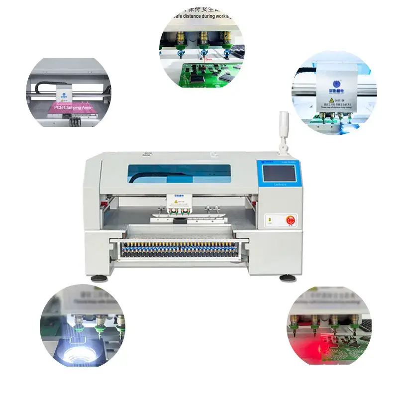 Four-head electronic products machinery led making machine smt CHM-T530P4  pick and place machine