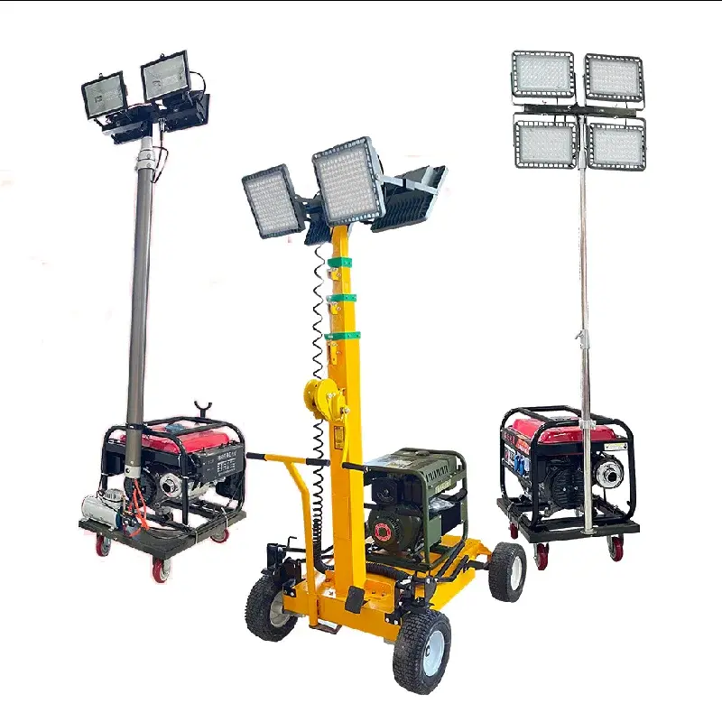Trailer Mounted Construction Portable Lighting Led Mobile Light Tower