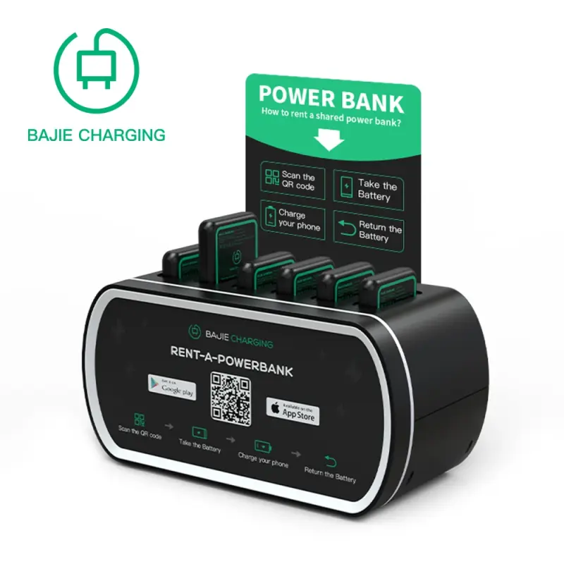 Phone Charging Station Vending machine With Share power bank Rental