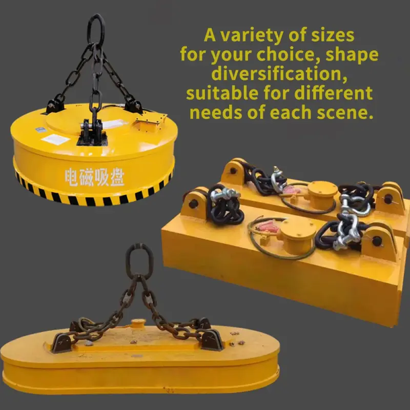 Round Steel Electric Scraps Handling Electrical Magnetic Crane Lifter