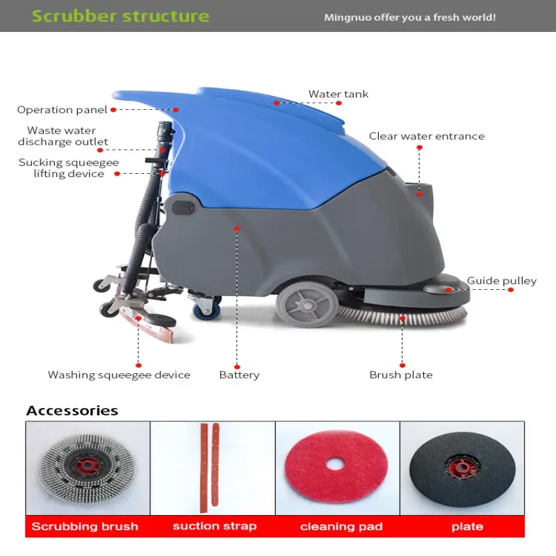 Manual Floor Cleaner and Scrubber Equipment
