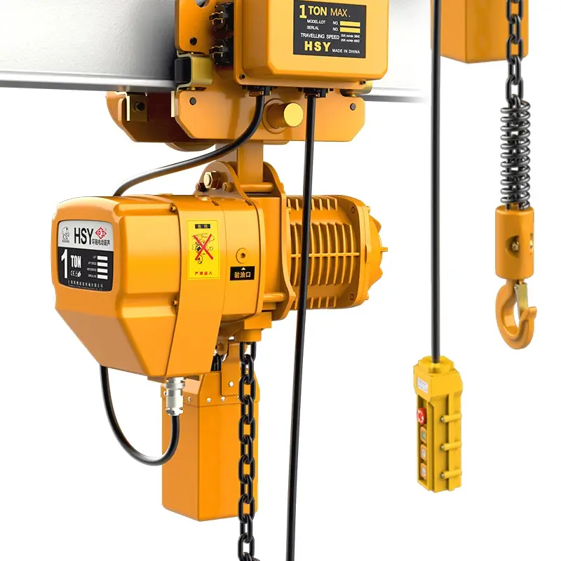 1t Construction Tools Wire Rope Lifting Crane Electric Chain Hoist Electric Lift Chair Hoist