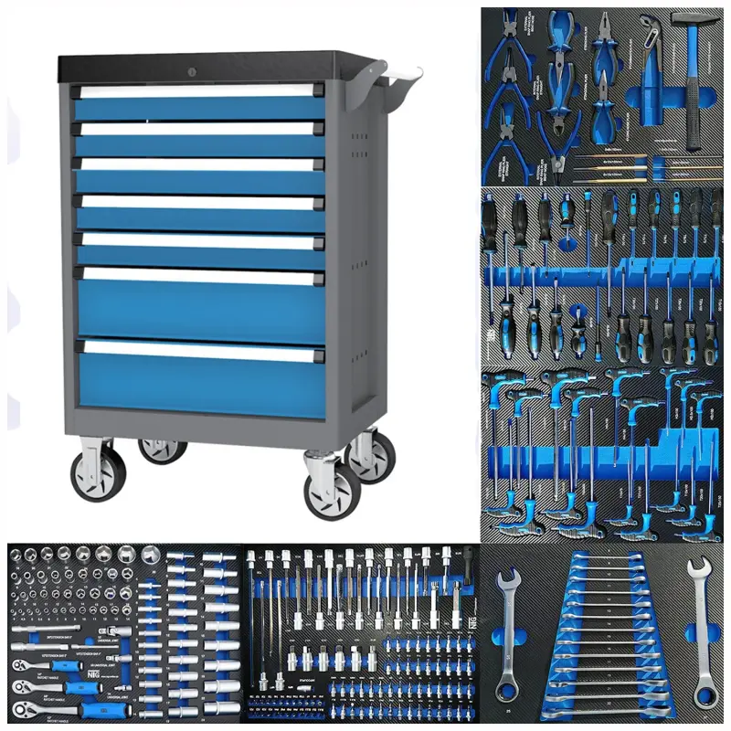 Tool Trolley Cabinet For Storage: 258 Pcs Auto Tools Set