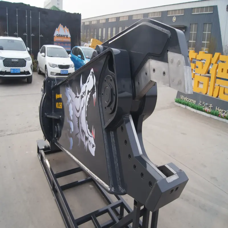 Excavator Rotating Hydraulic Scrap Demolition Shear For Cutting Rail Steel Plate