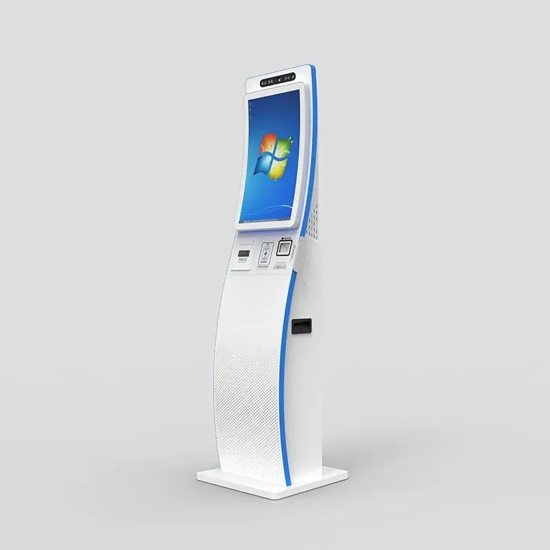 Touch Screen  Queue Kiosk With QR POS Printer Payment Terminal Self Service Order Machine