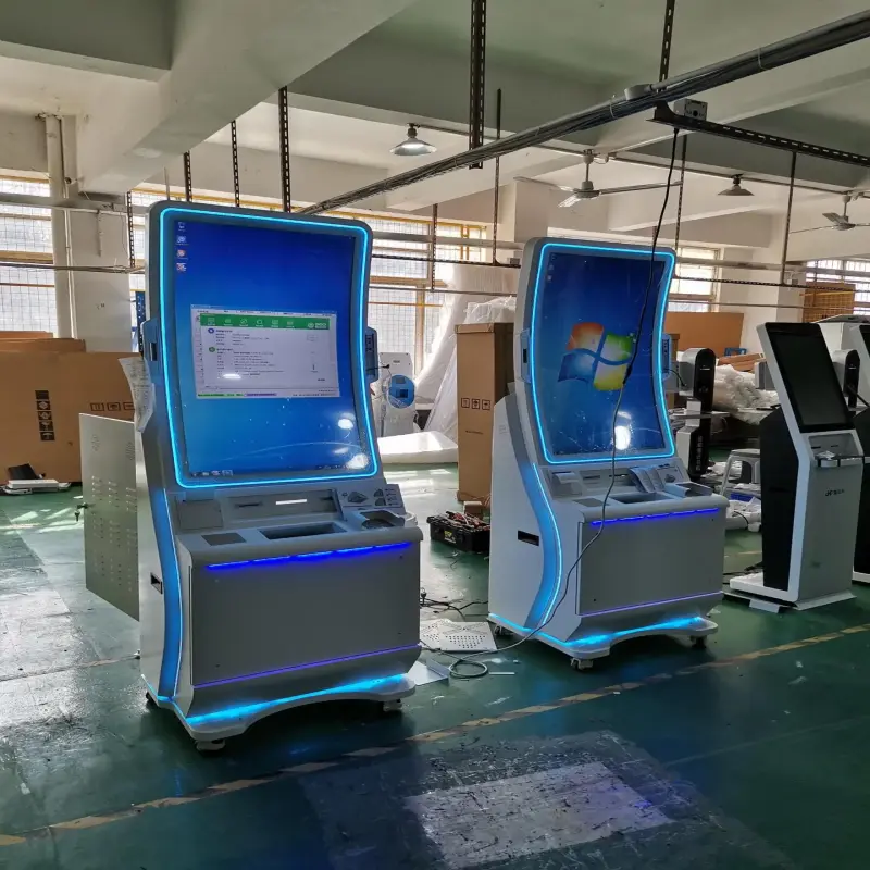 Touch Screen  Queue Kiosk With QR POS Printer Payment Terminal Self Service Order Machine