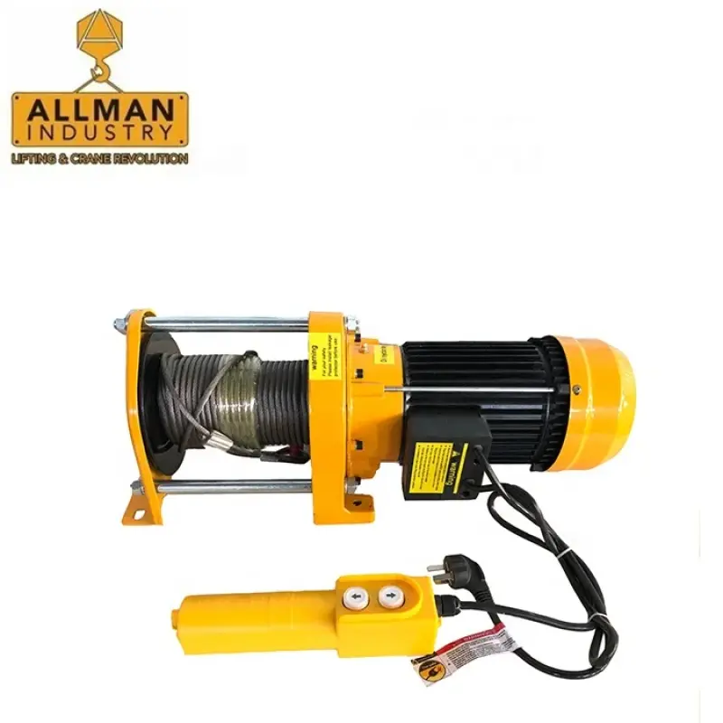 ALLMAN PortableMaterial Lifting Equipment 500kg Mini Electric Winch 220V Construction Hoist Winch