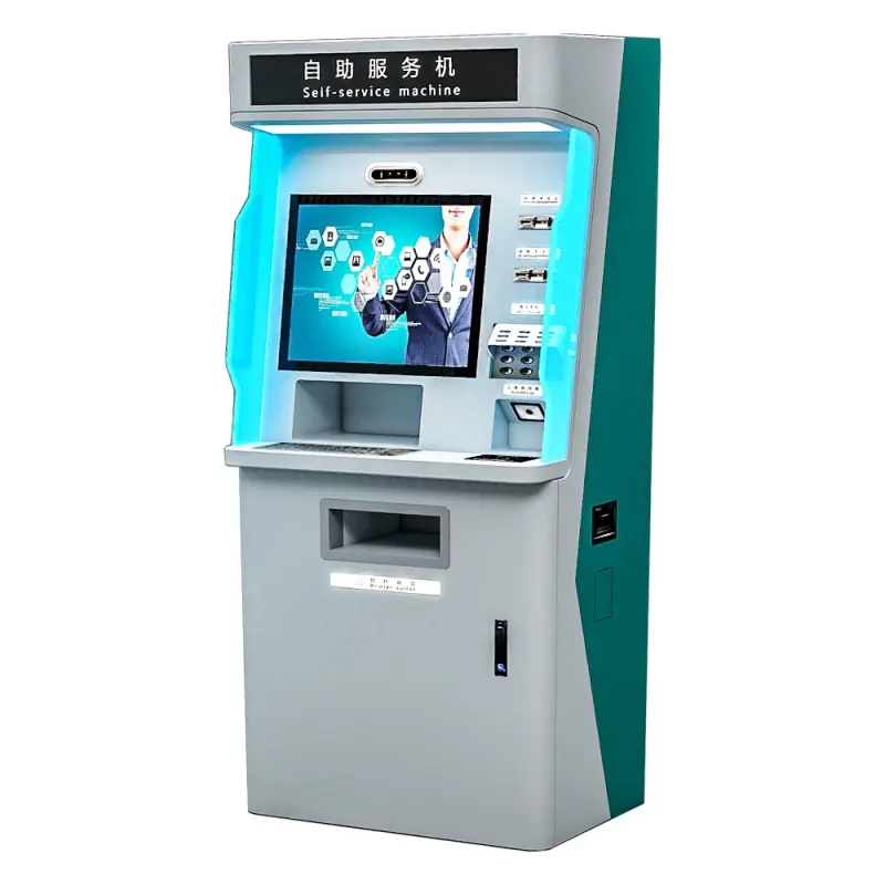 Bank Cash Dispenser A4 Laser Printer Id Card Reader Camera Payment Terminal ATM