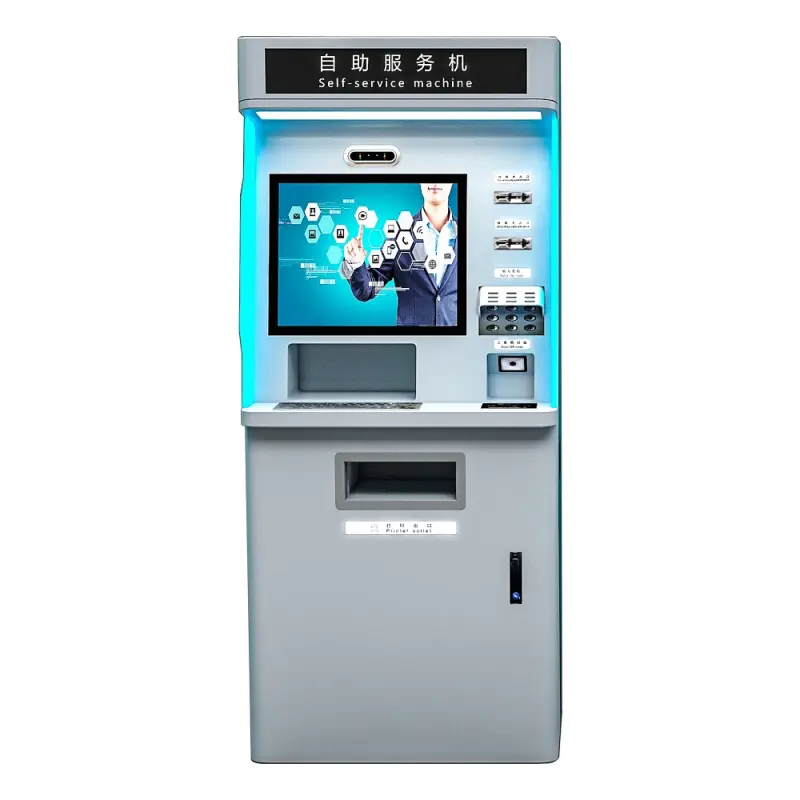 Bank Cash Dispenser A4 Laser Printer Id Card Reader Camera Payment Terminal ATM