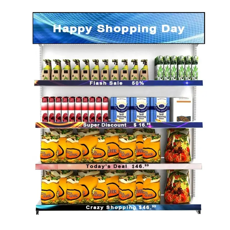 Smart Shelf LED Display Screen Stretch Bar Screen For Retail