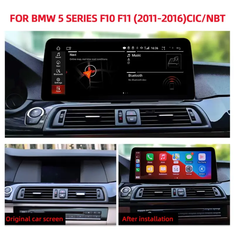 12.3inch  Android 11 car GPS Navigation Multimedia Radio dvd  Player for BMW 5 Series F10 F11  CIC NBT  Carplay WIFI 4G