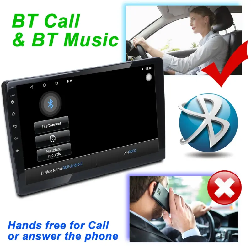Autoradio 1 DIN Universal Android Car Video player BT FM Mirror-link 10 Inch Car Radio Stereo
