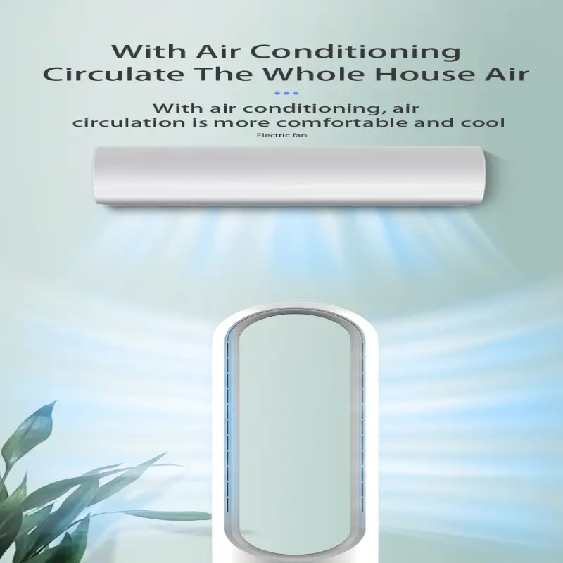Oem Acceptable Leafless Design  New Model Household Tower Fan Ventilation Air Cooling Bladeless Fan Cooler
