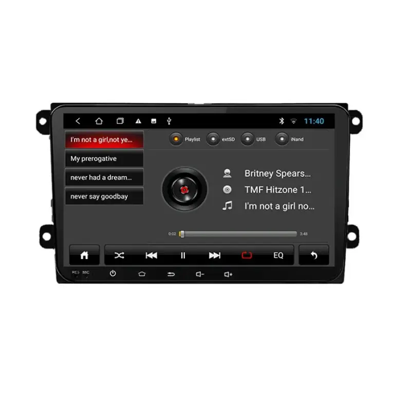 Double Din 9 Inch 4 Core 1GB+16GB Android Car Radio HD Screen GPS Car Navigation for VW Golf Tiguan