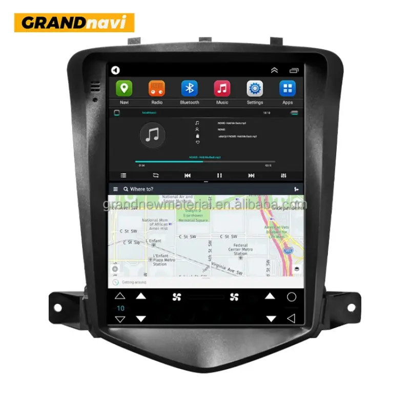 Android Car Radio 9.7 Inch GPS Navigation QLED Wifi Adapter Universal Support Android 11