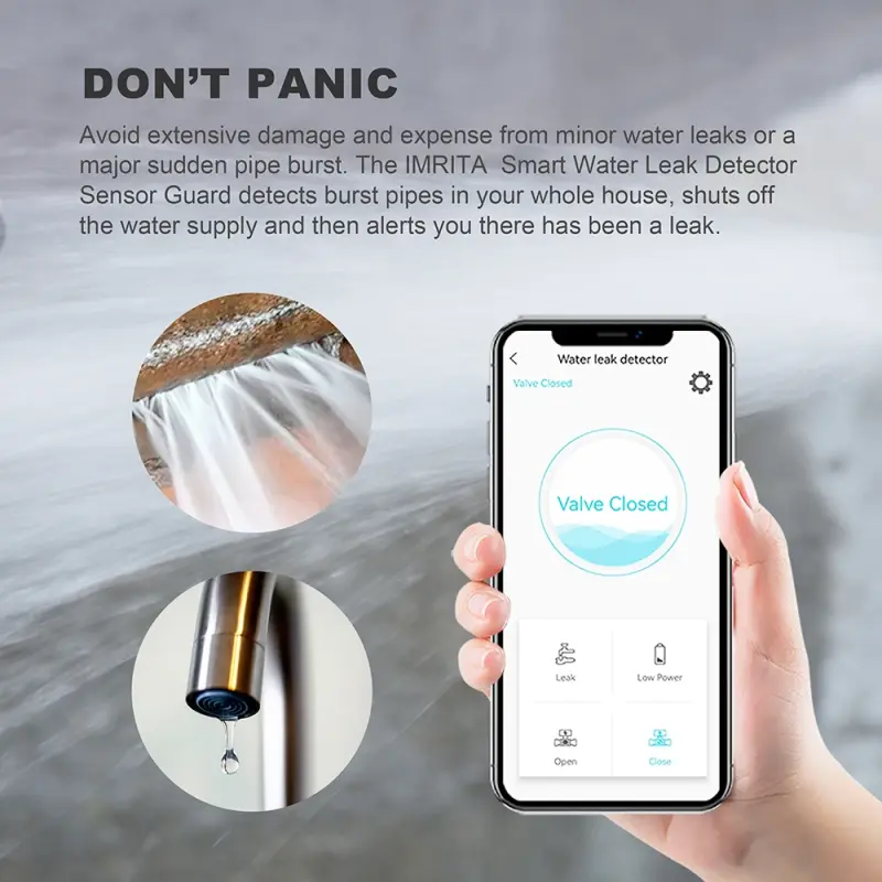 Home Leak Proof Smart Pipe Leak Detect Auto Shut Off Detector