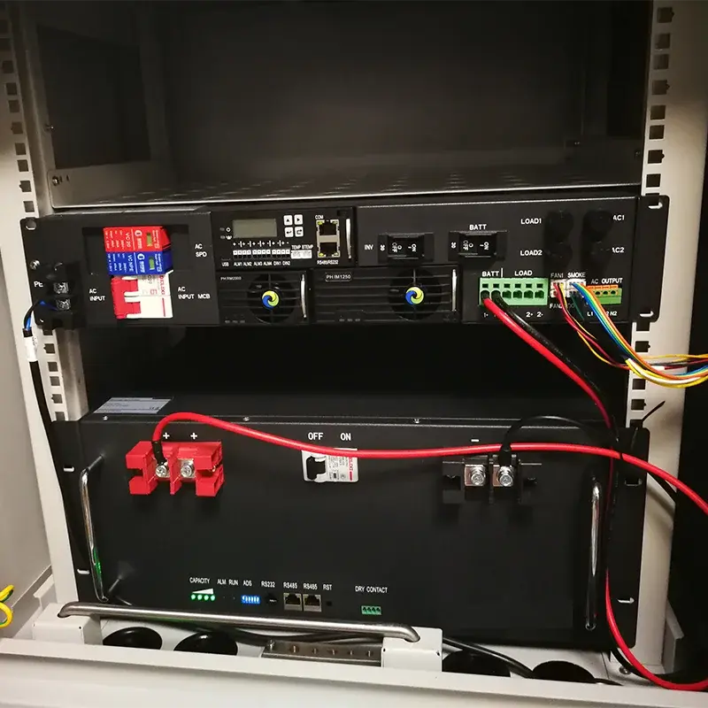 48V rectifier system with LiFePO4 battery used in the telecommunication towers