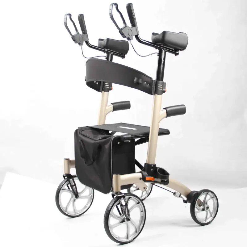 Foot Health Care Aluminum Stand up Rollator Walker for Disabled