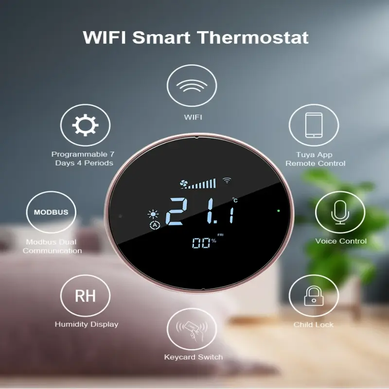 Smart Trv Temperature Control Wifi Zigbee Heating Radiator Thermostat with Valve Compatible with Google Home and Alexa