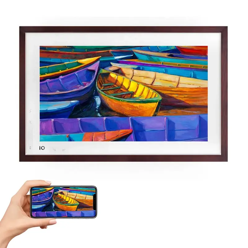 High quality 21.5 32 43" wifi wallet crypto art 2K 4K thin lcd screen digital painting photo wireless picture frame