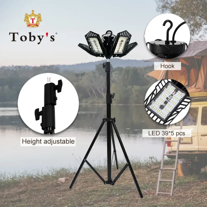 TOBY'S Camping Light DC 12V Telescopic Rod Lantern LED Outdoor Picnic Party lighting