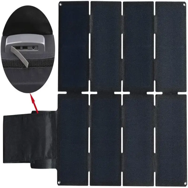 60W portable foldable solar panel charge kit