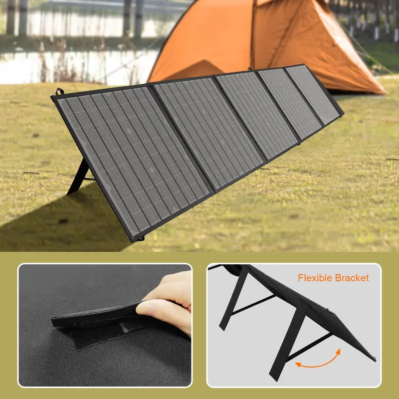 Flexible sun power foldable 100w solar panel
