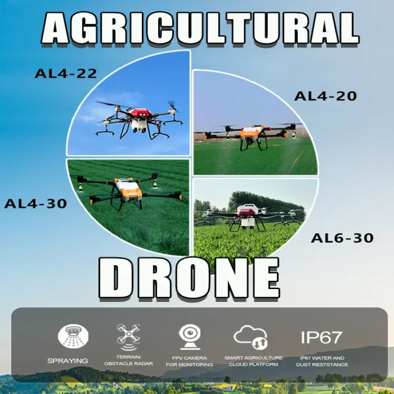 Continuous Action Atomizer Drone Agricultural Machinery Drone For Farms With Agriculture Sprayer