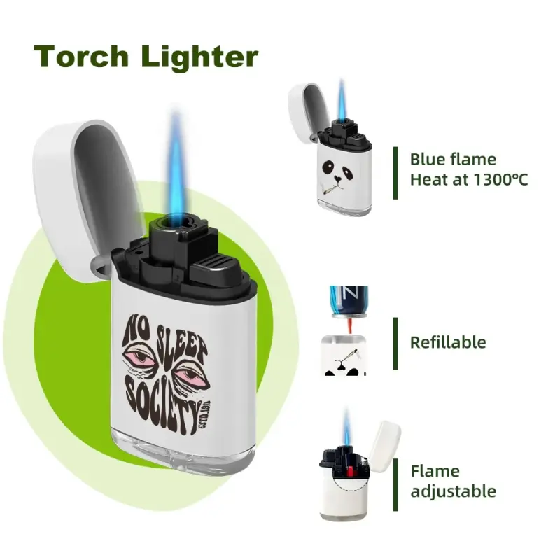 Cool Gadget Lighters Smoking Kit Accessories Grinder Torch Lighter Set