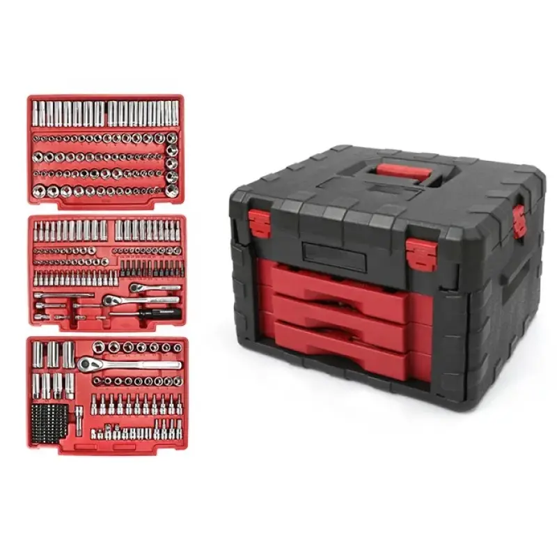 450PC Home Tool Set Socket Wrench Mechanic Hand Tool Set with Drawer Heavy Duty Box