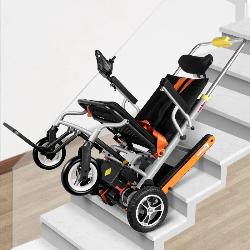 Excellent Intelligent Braking System Stair Climbing Wheelchair Electric Powered Dual Battery Design Folding Electric Wheelchair