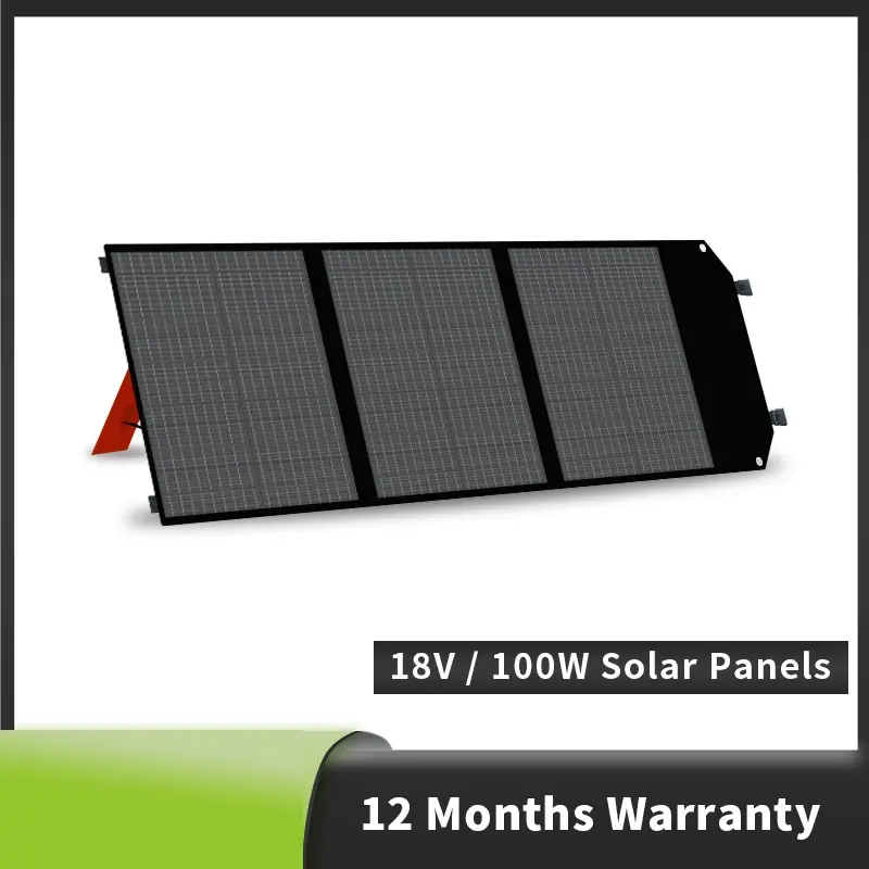 Waterproof ETFE portable solar generator  100W foldable solar energy panel Mono PERC solar cells for Outdoor Camping