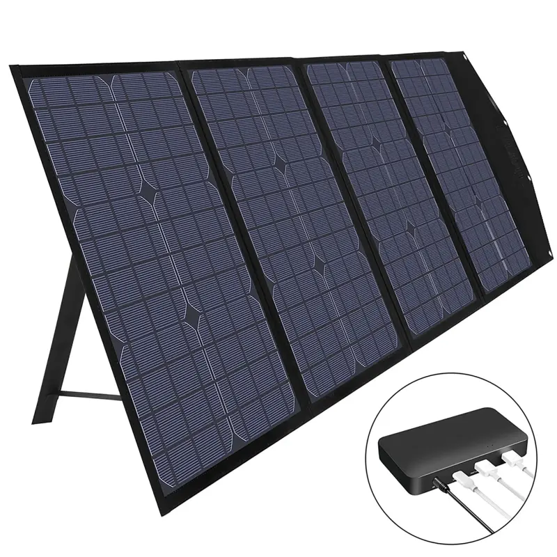 Folding solar panel photovoltaic panel 18V mobile laptop outdoor power supply 120W rechargeable solar foldable bag