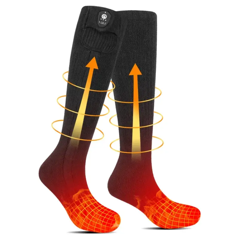 SAVIOR self heating men socks wholesale foot warmer bluetooth smart app electric battery operated heated ski socks