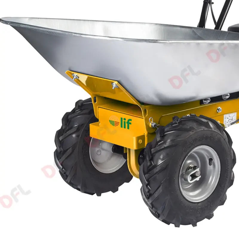 High Quality Metal Tray Four-Stroke Engine Wheelbarrows With Pneumatic Wheel For Carrying Heavy Loads