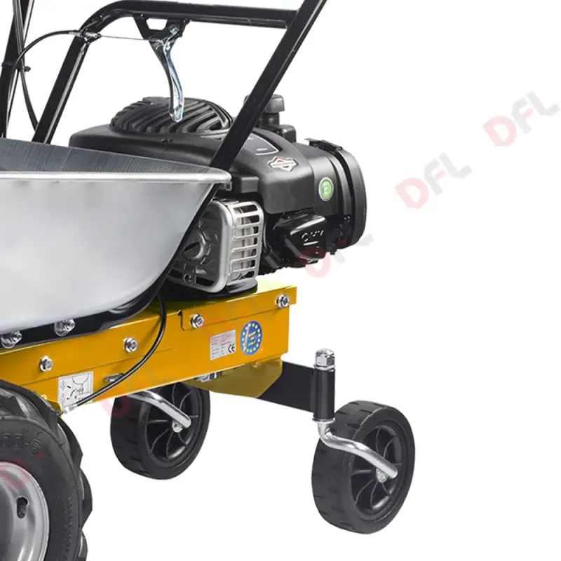 High Quality Metal Tray Four-Stroke Engine Wheelbarrows With Pneumatic Wheel For Carrying Heavy Loads