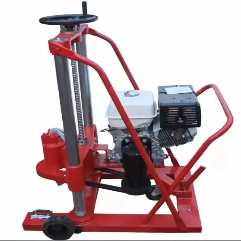 Petrol driven concrete cement road rock soil core drilling machine